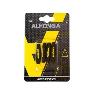 Комплект накладок на оболочку троса Alhonga HJ-PX006, силикон, на блистере, 4 штуки, черный, ALH_HJ-PX006